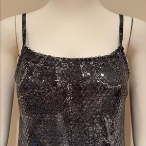 VERSACE JEANS Y2K TROMPE L’OEUIL DENIM PRINT FINISHED WITH SEQUINS SIZE EU 42/6